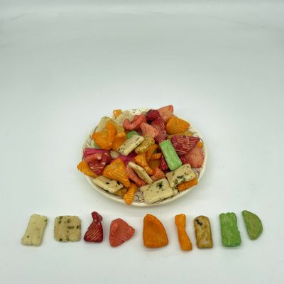 ভালো দাম বেকড ফ্রাইড রাইস ক্র্যাকার ৭.৫ কেজি বাল্ক প্যাক লবণাক্ত ক্রাঞ্চি মাল্টিপল শেপ সিরিয়াল স্ন্যাকস অনলাইন