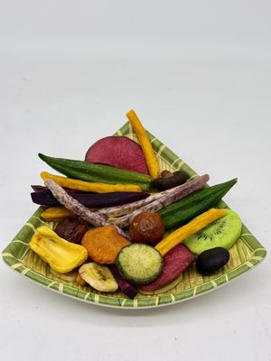 শুকনো শাকসবজি মিশ্রণ কোন যোগ করা চিনি বা সংরক্ষণকারী ছাড়া